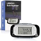 LEBEXY Schrittzähler Clip Einfache Pedometer Fitness Tracker Bedienung...