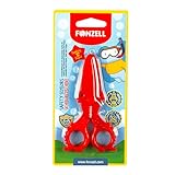 FONZELL Sicherheitsschere für Kinder – 11,5 cm, Rot, Fischform –...