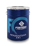 Fonteino Metallschutzlack 3in1 Metallfarbe Grundierung Rostschutzfarbe...