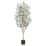 Fopamtri Olivenbaum Künstlich 120cm Künstliche Pflanzen Groß Fake...