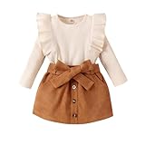 Geagodelia Baby Mädchen Kleidung Outfit Babykleidung Set Langarmshirt Top...