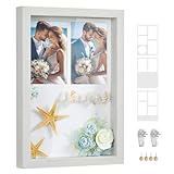SONGMICS Bilderrahmen, 3 Passepartouts, Fotorahmen zum Befüllen, 4...
