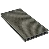 HORI® WPC/BPC Terrassendielen Komplettset I Hohlkammerdiele Bali grau I...