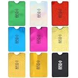 9 Stück RFID-Kartenhalter, Blockierende Hüllen für Kreditkarten, Bunte...