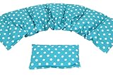 DODS/PUNKTE Kirschkernkissen 2 er Set Langes 67 x 18 cm 7 Kammer + kleines...