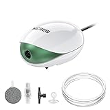 NICREW Leiser Aquarium Luftpumpe bis zu 150 L mit Einstellbarem Durchfluss,...