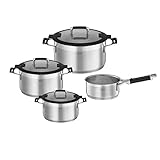 RÖSLE SILENCE PRO Topf-Set 4-teilig, hochwertiges Universaltopfset mit 3...