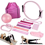 Jellybibo 13-teiliges Pilates-Ring-Set, inkl. Pilates-Ring, Yoga-Ball,...