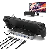 Aceele Steam Deck Dock, USB C 6-in-1-Docking Station mit HDMI 4K@60Hz, USB...