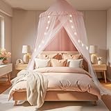 Mallify Moskitonetz Betthimmel met Sterrenlichtjes, Dubbellaagse Bedhemel,...