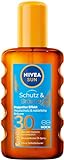 NIVEA SUN Schutz & Bräune Sonnenöl Spray LSF 30 (200 ml), Sonnencreme mit...