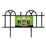 Dekorative Zäune - 3m Gartenzaun Set mit Beetumrandung - Kunststoff Zaun...