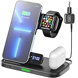 INIU 3 in 1 Wireless Charger Station, 15W Induktive Ladestation...
