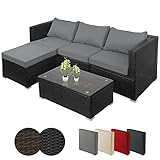 Montafox Poly Rattan Lounge Sitzkissen 8cm Gartenmöbel Ecklounge Frei...