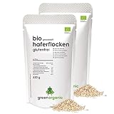 Bio Haferflocken glutenfrei, Großblatt, kernig, Frühstücksflocken, für...