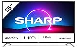SHARP Android TV 55EL6EA, 139 cm (55 Zoll) Fernseher, 4K Ultra HD LED,...