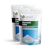 Kräuterland Glucosamin Pulver 1kg - 2x 500g hochrein und hochdosiert -...