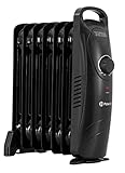 PowOn 600W Ölradiator Energiesparend 7 Rippen - 30x14x38 Heizkörper...