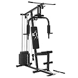 ArtSport Kraftstation ProfiGym 2000 mit Latzug- & Butterflystange, Seilzug...