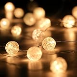 Sunshine smile Lichterkette Kristall Kugeln,2M 20LED Lichterkette Kugeln...