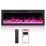 GOPLUS 50' Elektrokamin mit Heizung, elektrischer Kamin mit APP-Steuerung,...