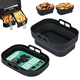Alyvisun 2 Stück Airfryer Silikon Basket Wiederverwendbar Backform Air...