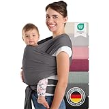 Laleni Tragetuch Baby neugeboren bis 15 kg aus weicher Baumwolle -...