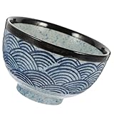 Garneck Keramikschale mit Seikaiha Wellenmuster Kleine Suppen und...