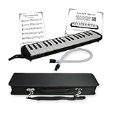 Tuyama® TMD-137 Melodica - mit Mundstück, Mundschlauch & Koffer -...