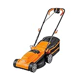 Lawnmaster MEB1434M Elektro Rasenmäher 1400W 34cm, bis 300㎡, 6-fache...