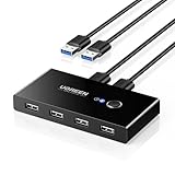 UGREEN USB Switch 2PC KVM USB Switch 2 In 4 Out für stabile...