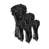 500/1000 STÜCKE Selbstsichernde Nylon-Kabelbinder aus Kunststoff, schwarze...