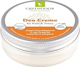Greendoor Naturkosmetik Deo Creme für Kids & Teens 50 ml, vegan, stoppt...