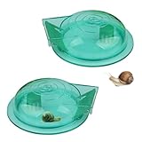 2 Stück Schneckenfalle Aquarium & Garten - Transparente Schneckenfangbox...