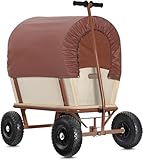 Stagecaptain Bollerwagen Holz im Wild Western Style - Handwagen mit Dach...