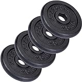 ScSPORTS® Hantelscheiben - Set, 2/4/5/10/15/20 kg, Ø 30/31 mm, Gusseisen...