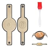 Ruayia 2 Stück Silikon Backmatte mit 1 Gewürzpinsel für Dutch Oven,...