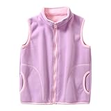 ANIMQUE Kinder Jungen Mädchen Fleeceweste Stehkragen Reißverschluss...
