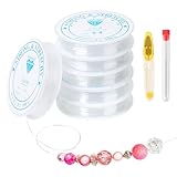 Furuising 6 Rollen Gummiband für Armbänder, 0.4mm-1mm Elastisch...