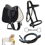 My Sweet Pony® Kinder Shetty Sattel-Set + Trense + Gebiss + Zügel | für...