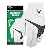 Callaway Golf Weather Spann Premium Synthetik-Golfhandschuh (weiß,...