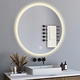 BD-Baode LED Spiegel Wandspiegel Rund 60x60cm Badspiegel mit Beleuchtung 3...