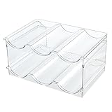 Aufbewahrungsregal für Wasserflaschen – Transparenter stapelbarer...