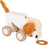 small foot Nachziehtier Hund mit Knisterohren aus Holz, Nachziehspielzeug...