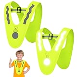 Warnweste Kinder 2er-Set, Warnweste Kinder 3-6/6-12 Jahre, Warnwesten Auto...