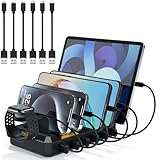 TechDot Ladestation für mehrere Geräte, 50W 6-Port USB mit magnetischem...