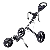 Kaichenyt Golf Trolley, 3 Rädern Golfcaddy Klappbar Golfwagen aus Aluminum...