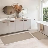 LURICO Badezimmerteppich, Badematte, 2 Teilig Duschvorleger, Badteppich...