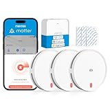 Meross Matter Rauchmelder vernetzt, Smart Feuermelder WLAN mit...