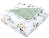 TupTam Krabbeldecke für Baby 120x120 cm - Gepolsterte Spieldecke Baby...
